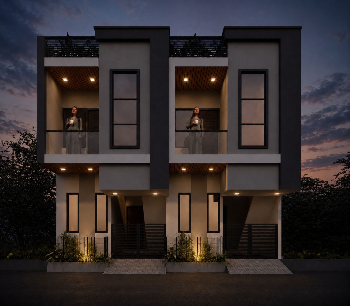 Villa 1 — Night