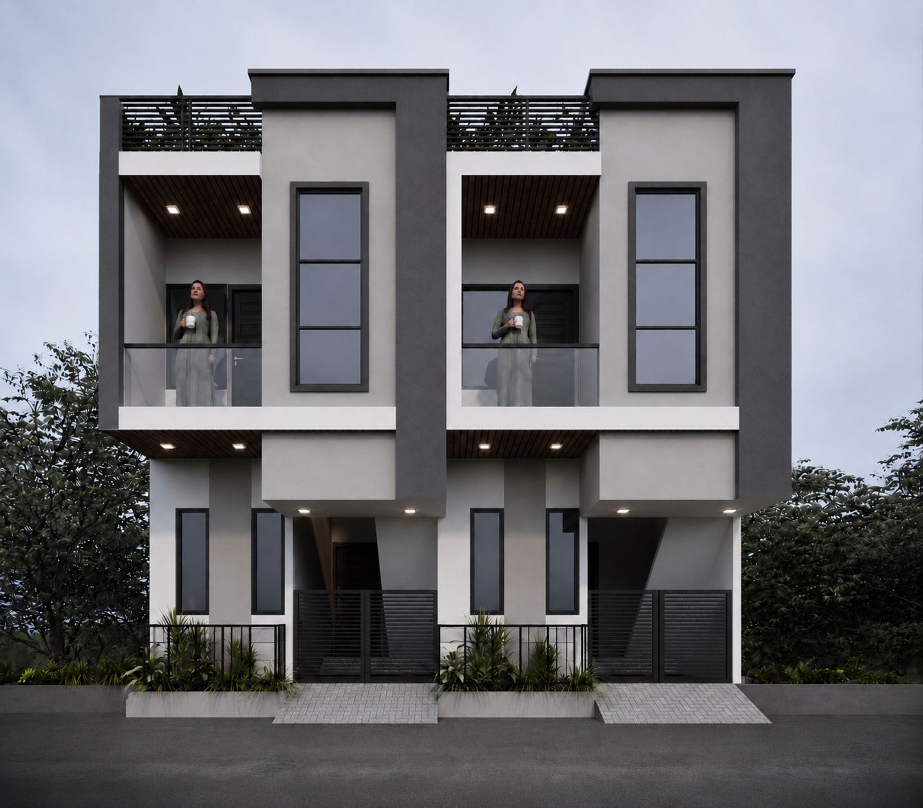 Villa One day architectural elevation
